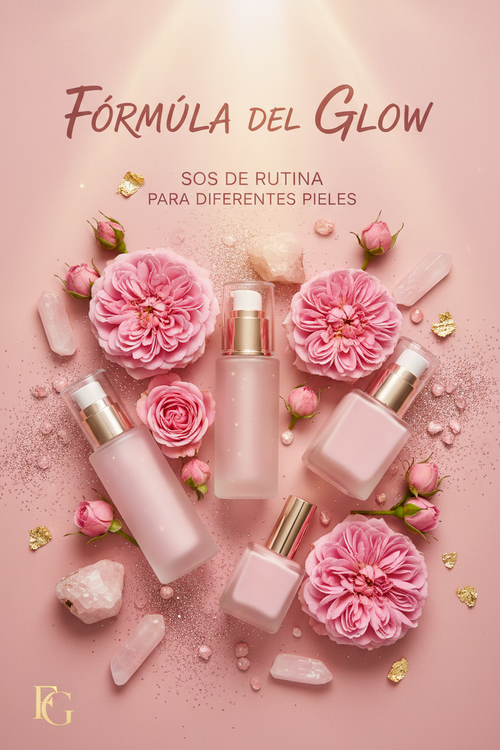 Fórmula del Glow - Portada Flat Lay Rosa