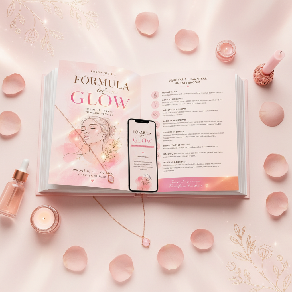 Ebook Fórmula del Glow abierto mostrando contenido interior