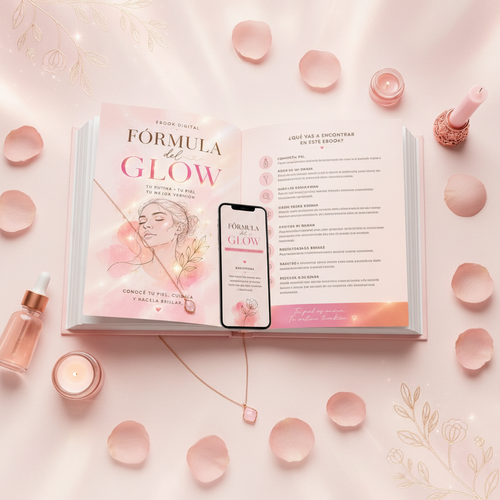 Ebook Fórmula del Glow abierto mostrando contenido interior