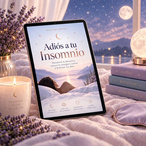 Mockup Adiós a tu Insomnio - tablet izquierda
