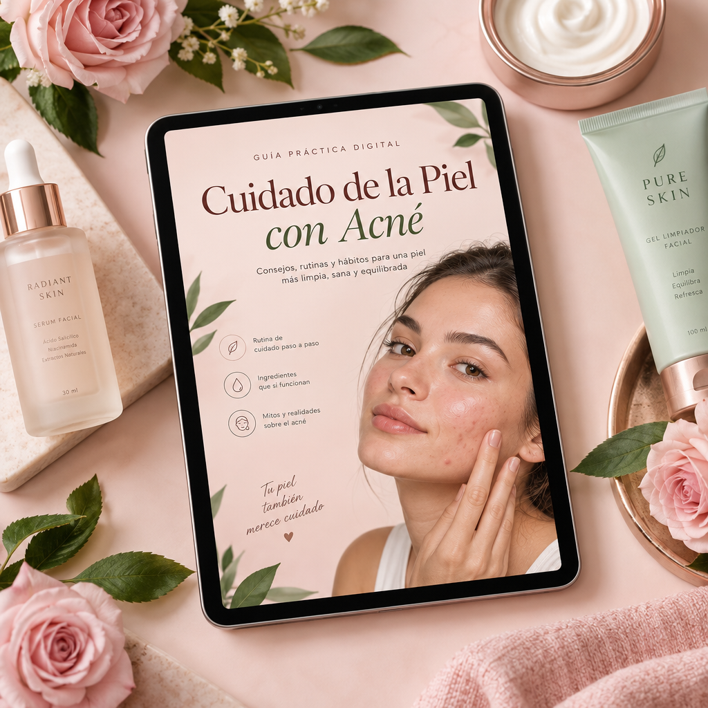 Mockup Cuidado de la Piel con Acné